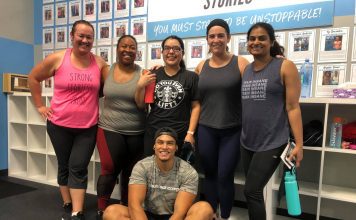 Burn Bootcamp McKinney members with trainer