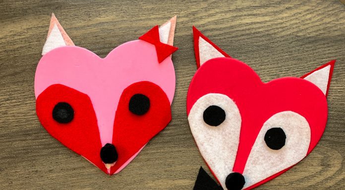 Valentine's fox craft