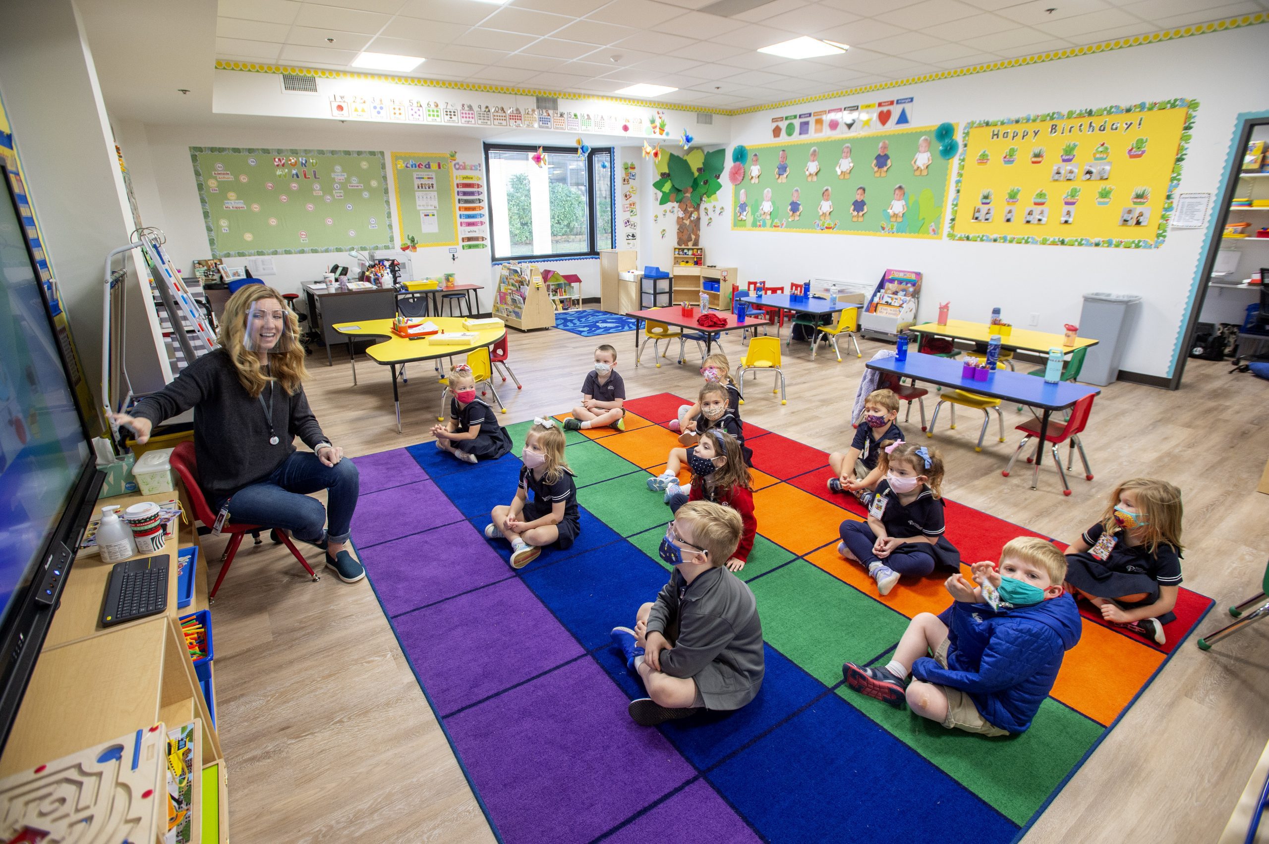 preschool kids in dfw classroom