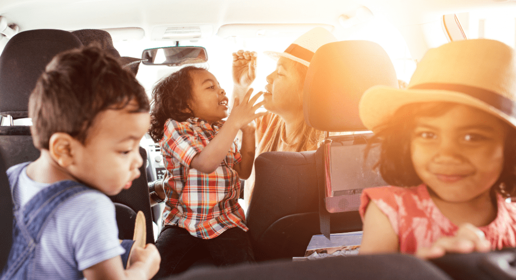 kids in car, day trips from frisco