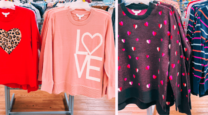 Heart sweaters, Valentine's Day clothes for women