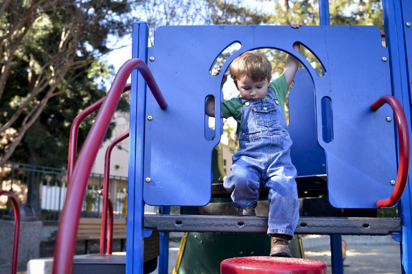 things to do with toddlers, child at a playground