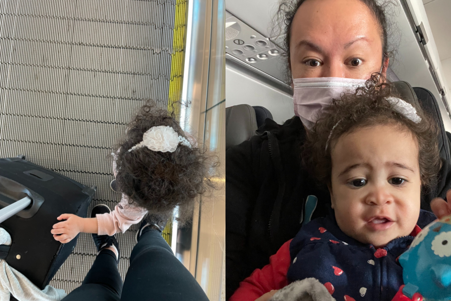 flying alone with a toddler