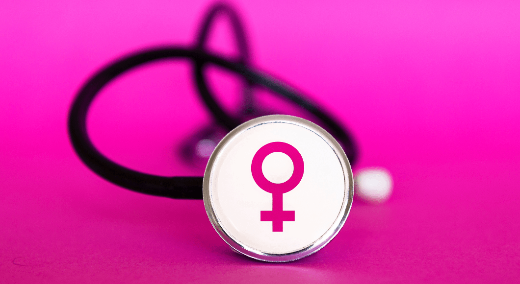 A stethoscope with the symbol for female.