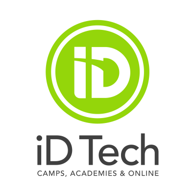 iD Tech logo with green circle, white letters, and dark gray text underneath